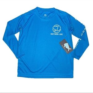 Southern Lure Blue White Long Sleeve Quick Dry Shirt Fishing Small NWT